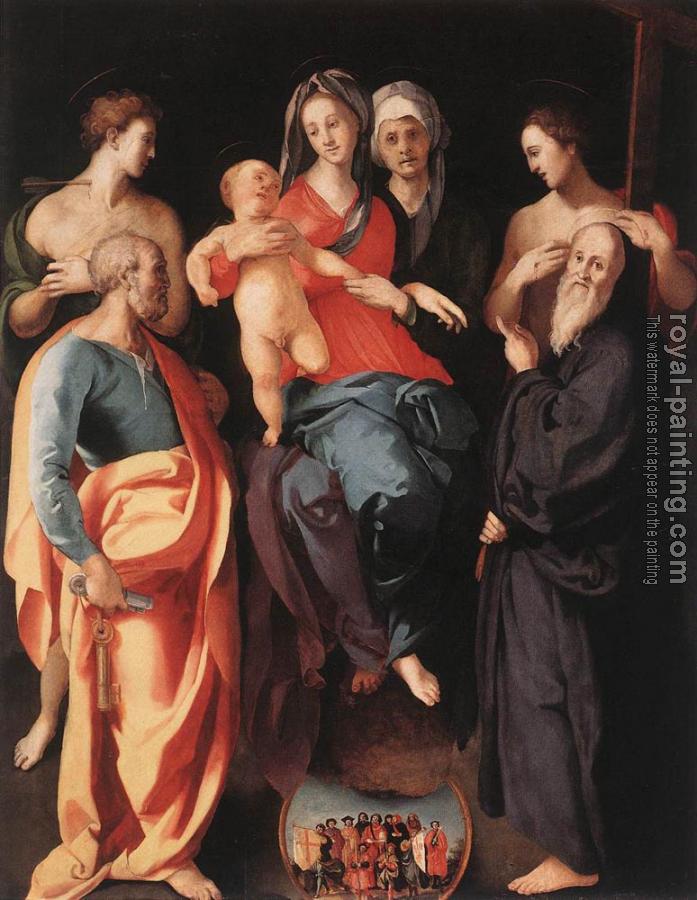 Jacopo Da Pontormo : Madonna And Child With St Anne And Other saints